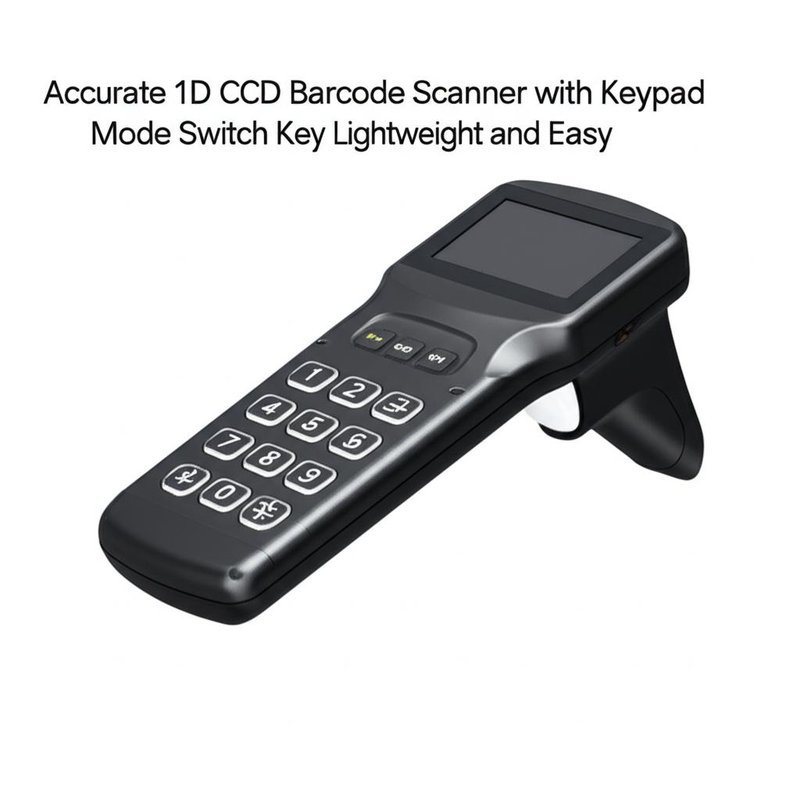 Accurate 1D CCD Barcode Scanner with Keypad Mode Switch Key Lightweight and Easy